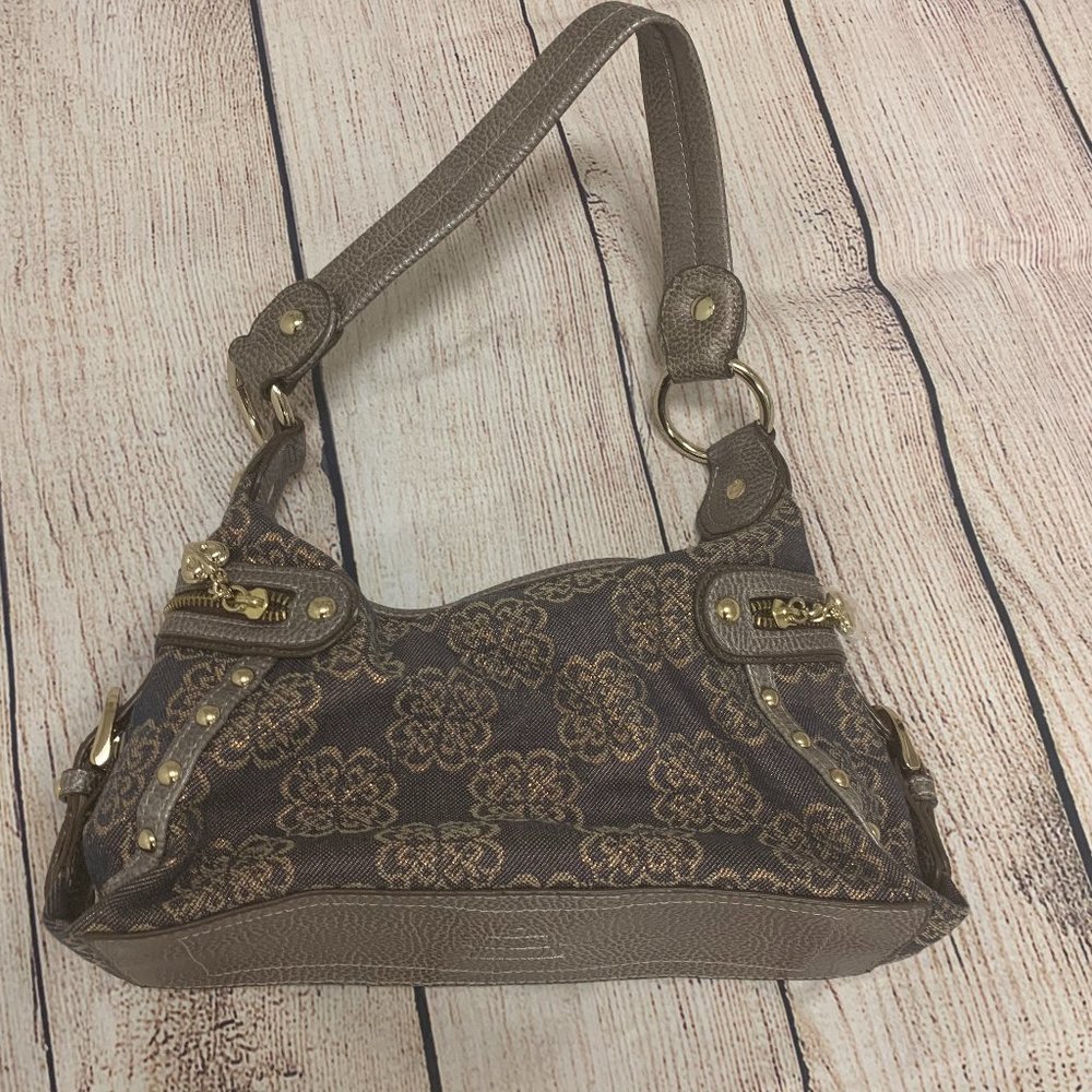 Kathy Van Zeeland Brown/Gold Satchel bag NWOT